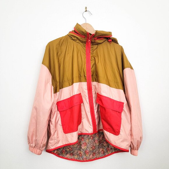 The Great. Eddie Bauer Colorblock Hooded Lightweight Jacket Small - Picture 2 of 8